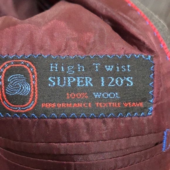 Franco Valentino Wool Sports Coat Blazer Size 42R 42 Regular Gray Striped Wool - Picture 8 of 9